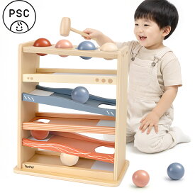 スロープトイ 木のおもちゃ 指先の知育 ボール落とし モンテッソーリ 知育玩具 1歳 2歳 3歳 誕生日プレゼント 赤ちゃん ハンマートイ スロープ おもちゃ 男の子 女の子 くるくるスロープ モンテッソーリ 玩具 ハンマー遊び 木球 玉転がし 集中力 追視力 入園祝い 出産祝い