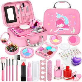 子供 メイクセット キッズ お化粧セット 子供 コスメセット 小学生 化粧セット 安全 無毒 小学生 メイクセット キッズコスメ 子供 お化粧セット キッズメイクセット リップ ネイル チーク ごっこ遊び 5～15歳 女の子 誕生日 プレゼント クリスマスプレゼント