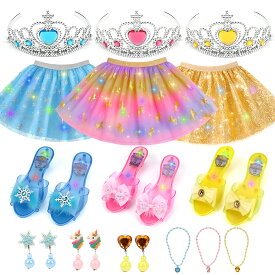 ボリュームチュール スカッツ スカート ミニ ボトムス スカート 光るプリンセス ドレス 子供 3 4 5 6 歳 女の子 誕生日プレゼント クリスマスプレゼント プリンセス 変身 セット キッズ 子供 子供服 キッズ服 女の子 ガールズ 秋服 ウエストゴム 保育園 パーティー