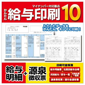 かんたん給与印刷10 DL版　／　販売元：株式会社アイアールティ