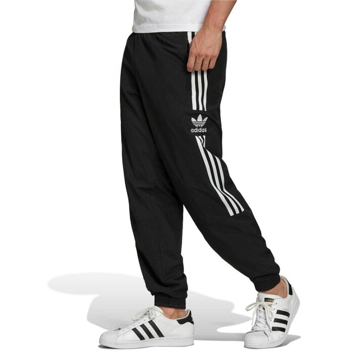 楽天市場 アディダス オリジナルス Adidas Originals パンツ メンズ ロックアップ トラックパンツ ジャージ ナイロンパンツ スポーツ アウトドア フィットネス ジム Lock Up Track Pants 黒 H サステナブル素材 リサイクル素材 レイダース