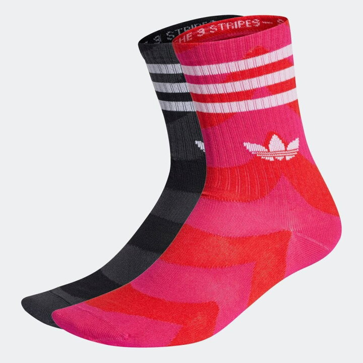 楽天市場 Adidas Originals アディダス オリジナルス Marimekko マリメッコ クルーソックス 2足組 2pc 靴下 コラボ コラボレーション メンズ レディース キッズ ピンク 赤 黒 H サステナブル素材 リサイクル素材 ポリエステル レイダース