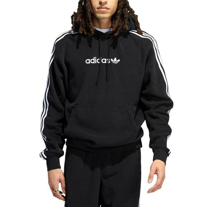 楽天市場 Adidas Originals アディダス オリジナルス パーカー Sprt コンフォート スリーストライプス パーカー トレフォイル スポーツ メンズ レディース 男女兼用 三本線 3stripes パイル ブラック 黒 Confort 3strip H サステナブル素材 リサイクル素材