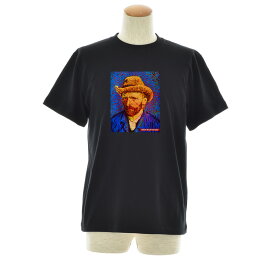 【11%OFFセール】【半袖 アートTシャツ】ゴッホ Tシャツ 自画像 1887-88年冬 フィンセント・ファン・ゴッホ ライフ イズ アート 半袖 ショートスリーブ TEE メンズ レディース 大きいサイズ ビックサイズ おしゃれ 絵画 名画 ティーシャツ ブラック 黒 ブランド 美術