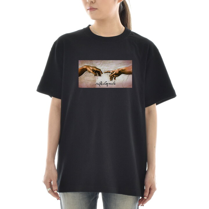 楽天市場 アートtシャツ ミケランジェロ ブオナローティ Tシャツ アダムの創造 フォーカス Life Is Art ライフ イズ アート 半袖 ショートスリーブ Ss S S メンズ レディース 大きいサイズ ビック おしゃれ 絵画 名画 ティーシャツ S M L Xl Xxl ブラック 黒