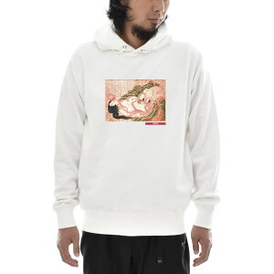 【アートパーカー】葛飾北斎 パーカー 蛸と海女 浮世絵 Life is ART ライフ イズ アート スウェットパーカー スエットパーカー メンズ レディース 大きいサイズ ビック おしゃれ 絵画 名画 S M L