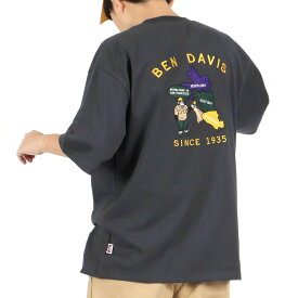 【19%OFFセール】ベンデイビス BEN DAVIS Tシャツ スーベニア ベトジャン風 刺繍 ビッグ Tシャツ TEE メンズ レディース 男女兼用 ストリート オーバーサイズ ワイドボディ 90年代 白T ホワイト 黒 ブラックベージュ 90年代 SOUVENIR EMBROIDERY BIG TEE 02580030