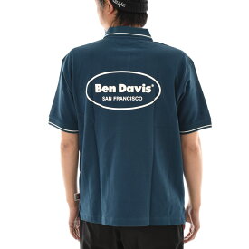 【今だけ最大44%OFFセール】ベンデイビス BEN DAVIS Tシャツ アイスショップ オーバルロゴ ポロシャツ ポロ TEE 半袖 スポーティ ストリート シンプル かっこいい かわいい ジェンダーレス ブラック ホワイト ダークブルー ICE SHOP POLO 23580017