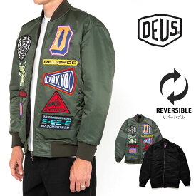 【ポッキリセール】【66%OFFセール】デウス エクスマキナ DEUS EX MACHINA ジャケット リバーシブル ワッペン ボンバージャケット MA-1 フライトジャケット ナイロンジャケット オーバーサイズフィット メンズ M L GENREWARS BOMBER JACKET DMW206731 半額以下