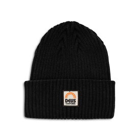 デウス エクス マキナ Deus ex Machina ニットキャップ メロディー ビーニー MELODY BEANIE DMF247719【メンズ レディース 帽子 ニット帽 ニット ワッチ ワッチキャップ ビーニ リブ編み 防寒対策 カジュアル 秋冬 春 厚手 シンプル 暖か 小物 黒 ブラック サーファー】
