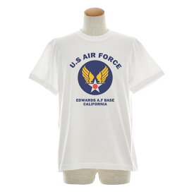 【11%OFFセール】U.S AIR FORCE BASE Tシャツ ジャスト 半袖Tシャツ メンズ レディース ティーシャツ US エアフォース ミリタリー 空軍 軍隊 カリフォルニア アメリカ USA 基地 ベース カジュアル 大きいサイズ ホワイト