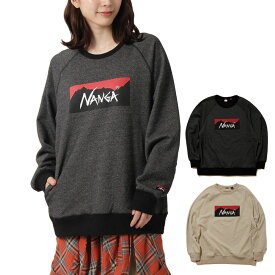 【今だけ最大30%OFFセール】ナンガ NANGA トレーナー エコハイブリッドボックスロゴスウェットシャツ ECO HYBRID BOX LOGO SWEATSHIRT NW2311-1F201【メンズ レディース 男女兼用】【アウトドア カジュアル ストリート】【サステナブル素材】