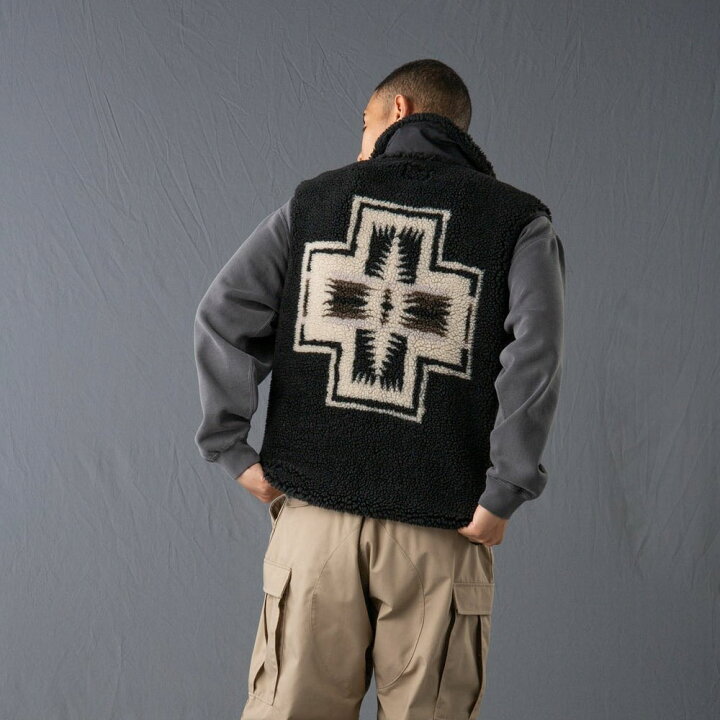 楽天市場】ペンドルトン PENDLETON ボアフリースベスト スタンドネック 