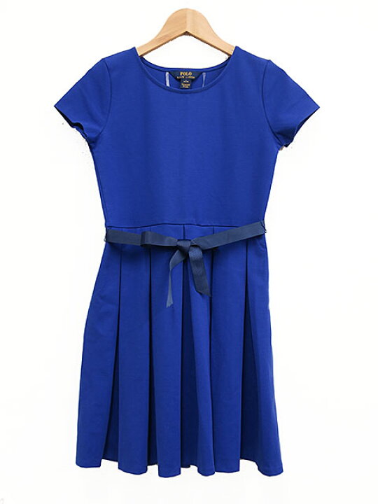 楽天市場 Polo Ralph Lauren ポロ ラルフローレン キッズ 女の子 ワンピース Deep Royal サイズl 春夏 上品 未使用 リサイクルブティックabc
