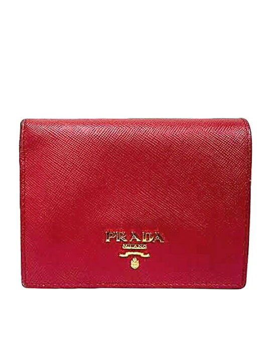 楽天市場】【中古】 PRADA プラダ 財布 本革 サフィアーノ 二つ折り  