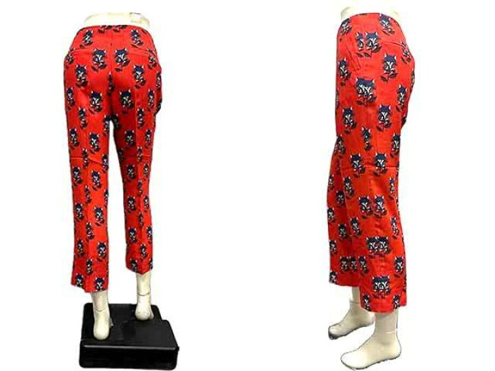 楽天市場】【中古】MIU MIU ミュウミュウ パンツ レディース レッド 猫  