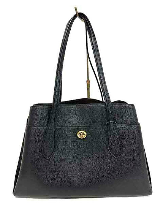 楽天市場】【中古】COACH コーチ ブラック 89486 レザーバッグ トート 