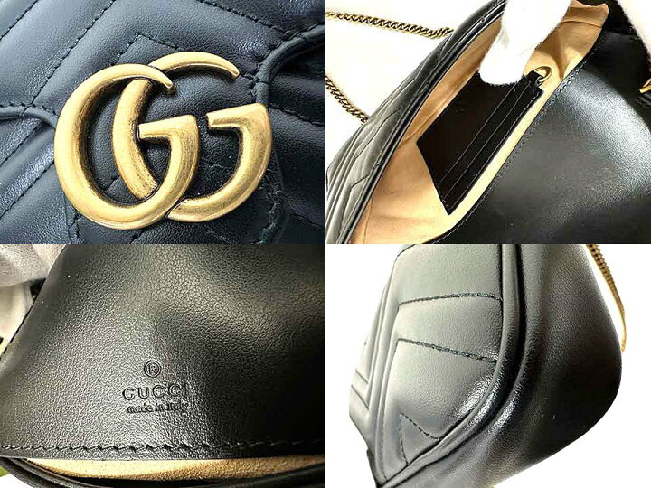 楽天市場】【中古】【美品】GUCCI グッチ ショルダーバッグ ブラック  