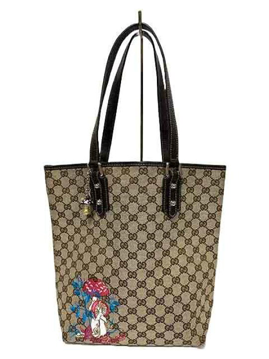 楽天市場】【中古】GUCCI グッチ バッグ トートバッグ GG柄 キノコ刺繍 
