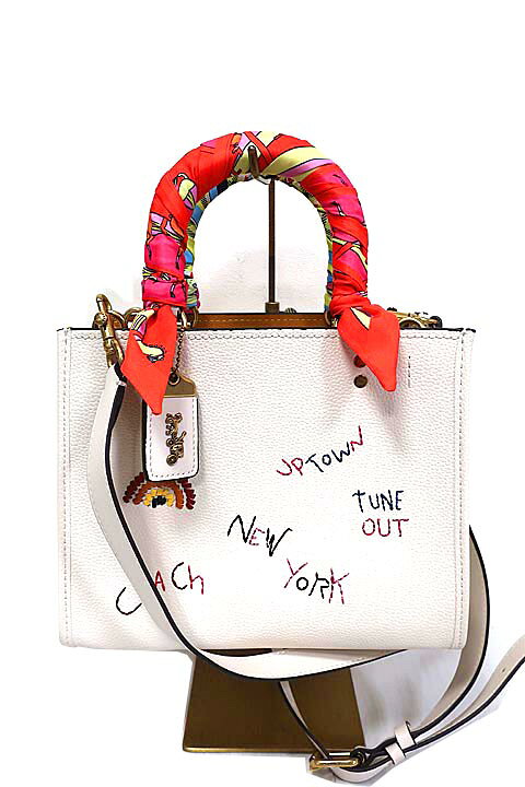 楽天市場】【中古】coach コーチ ローグトートエンブロイダリー25 