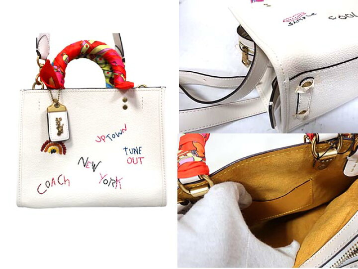 楽天市場】【中古】coach コーチ ローグトートエンブロイダリー25 