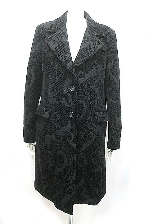 楽天市場】【中古】ETRO エトロ コート レディース ブラック ウール混 