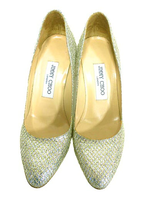 楽天市場】【中古】JIMMY CHOO ジミー・チュウ 靴 ヒール ラメ 