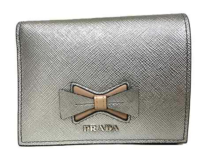 楽天市場】【中古】プラダ PRADA 財布 折財布 二つ折り リボン 
