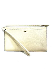 【未使用】【新古品】FURLA フルラ　ホワイト　ポーチ　レザー