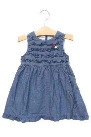 【中古】familiar ファミリア 子供服 女の子 ワンピース　ノースリーブ サイズ100 キッズ