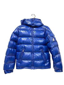 【中古】MONCLER モンクレール 子供服 152cm　ブルー　男の子　ジュニアサイズ　秋冬　ダウンジャケット