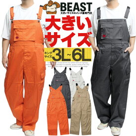 オーバーオール メンズ 大きいサイズ シニア ソフト ツイル ゴムサスペンダー カーゴ サロペット つなぎ オールインワン ワークパンツ ストリート系 作業着 作業服 アメカジ カーゴパンツ ワークマン プラス
