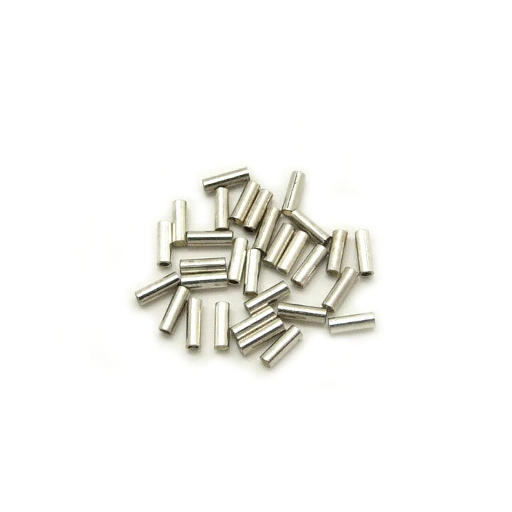楽天市場】30ヶ入【極小パイプメタルビーズ 1.6×4.8mm Ni/シルバー 