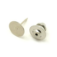 1ヶ入【タイタックセット ( 10mm丸皿針付き ) シルバー/RC　】　アクセサリーパーツ/タイタック/金具/ダ…