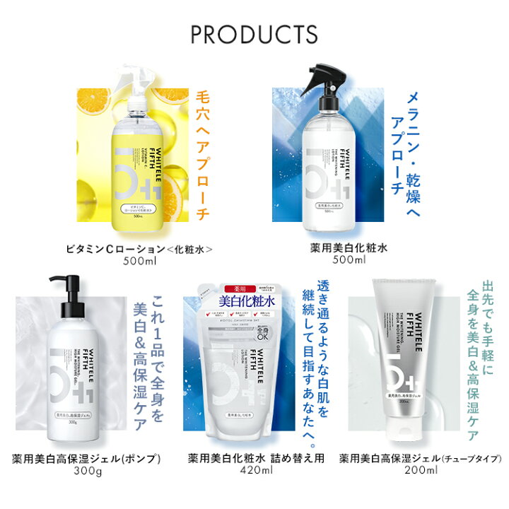 楽天市場】☆SNSで話題【薬用】美白化粧水500mlと詰め替え420ml用 