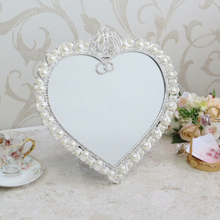 楽天市場 エレガントパール 卓上ミラー ハートエレガント ゴージャス パール スタンドミラー ミラー ギフト プレゼント おしゃれ かわいい 鏡 卓上 化粧 姫 姫系 北欧 送料無料 輸入雑貨re03 Re Lshop リエルショップ