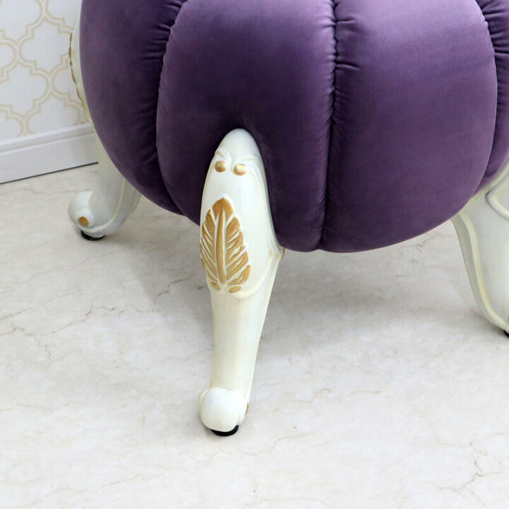 楽天市場】パンプキンスツール ラベンダー 白脚スツール チェア 