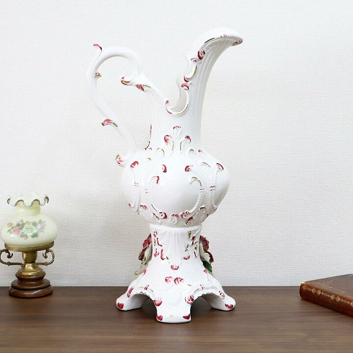 楽天市場】イタリア製 陶花 フラワーベースハンドメイド オブジェ 