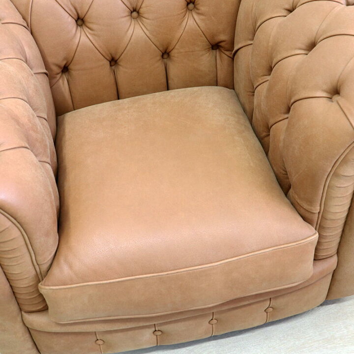 楽天市場】ポイント5倍SALECALIA 1Pソファ ヴィンテージキャメル 