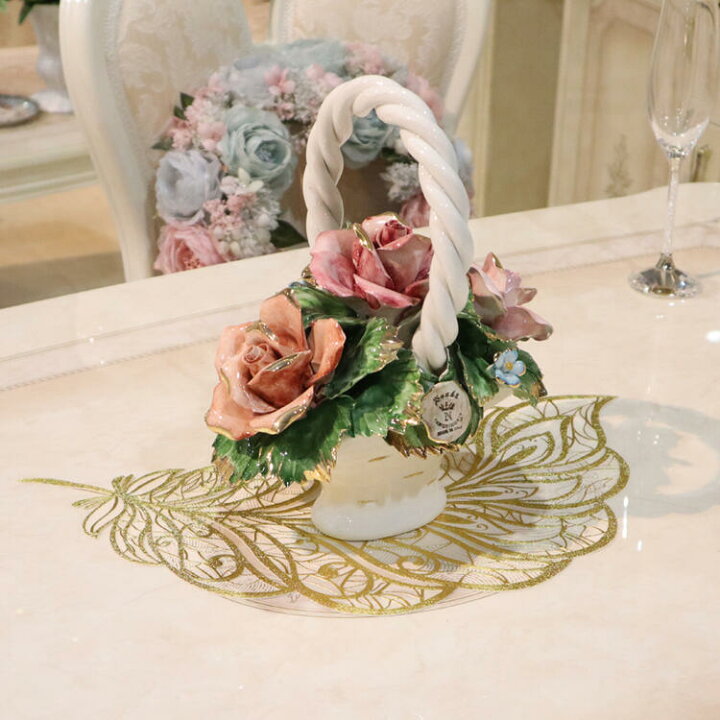 楽天市場】イタリア製 陶花ハンドメイド オブジェ クラシック  