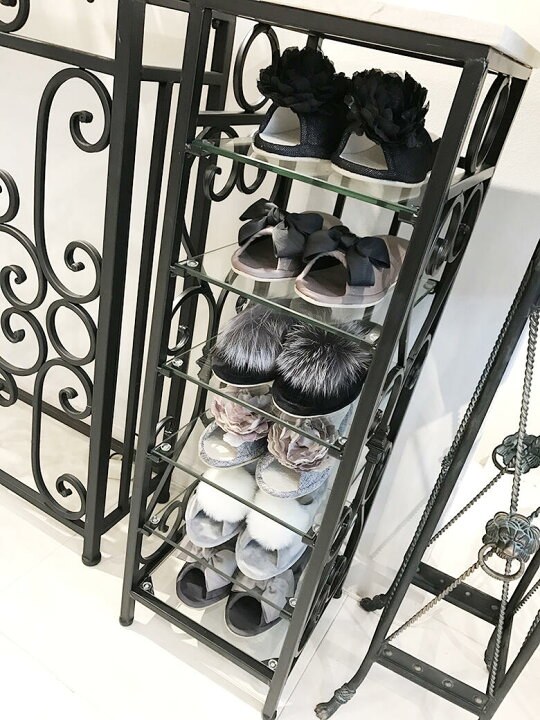 楽天市場】Wrought Iron 天板大理石 アイアン スリッパラックアイアン 