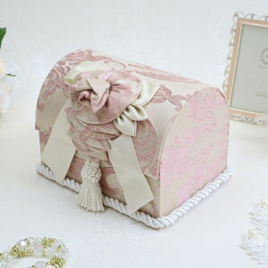 ジェニファーテイラー トランクボックスレオーネシリーズ ピンク Jennifer Taylor 小物入れ アメリカ おしゃれ かわいい クラシック アンティーク リボン プレゼント ギフト ふた付き タッセル