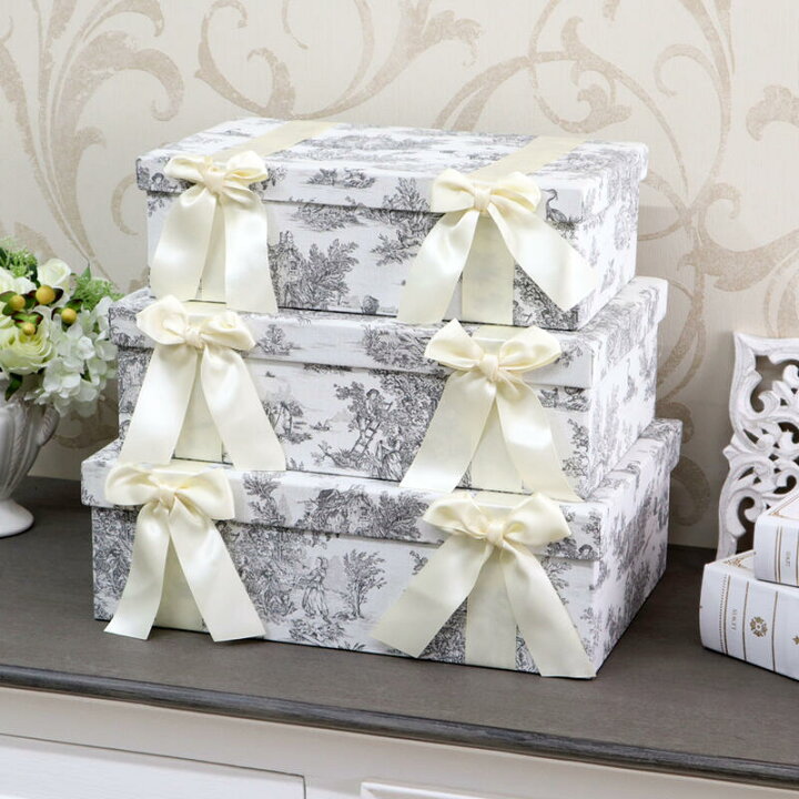楽天市場】ジェニファーテイラー 収納ボックス3個セット Toile de Jouy 