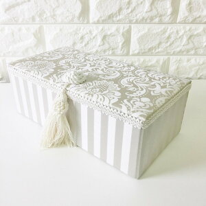 Jennifer Taylor Haruno-GRジェニファーテイラー ジュエリーボックス ハルノグレー小物入れ ふた付き タッセル フリル おしゃれ かわいい プレゼント ギフト ボックス 収納 宝石箱 姫系 姫 北欧 送