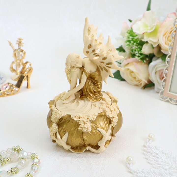 楽天市場】ヴェロネーゼ 妖精の小物入れ アイボリー×ゴールド 