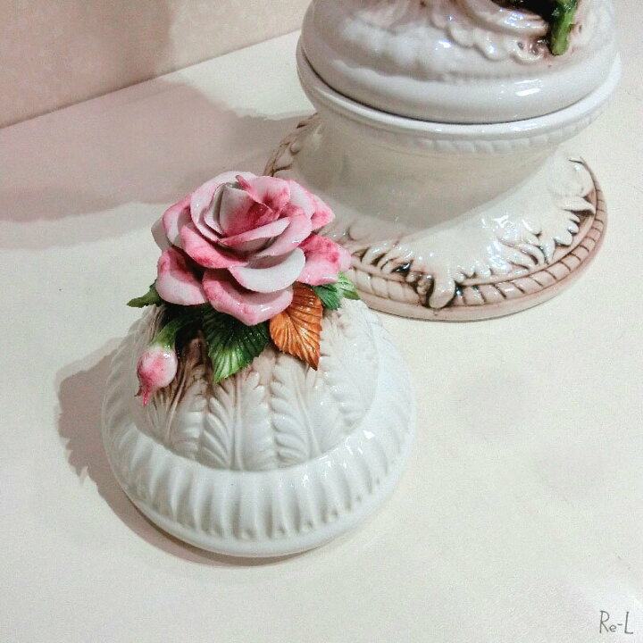 楽天市場】イタリア製 陶花 コラムハンドメイド オブジェ クラシック 