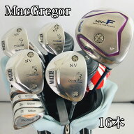 【中古】キャディバッグ付 豪華 16本 MacGregor マグレガー Wilson ウィルソン ゴルフクラブ フルセット …