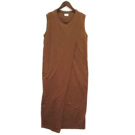 【中古】アーチアンドライン ARCH&LINE マキシ タック ワンピース ノースリーブ MAXI TUCK DRESS ブラウン 茶 AL201601-12 レディース 【ベクトル 古着】 230612