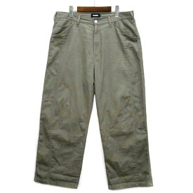 【中古】エクストララージ X-LARGE 2023年 PANELED WIDE LEG PANTS パネル ワイドパンツ カーキグリーン 緑 36 101233031001 メンズ 【ベクトル 古着】 230808