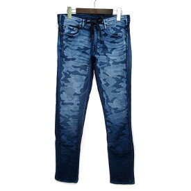 【中古】ジャパンブルージーンズ JAPAN BLUE JEANS メンズビギ カモフラ 迷彩 イージー デニムパンツ ジーンズ 切替 ストレッチ インディゴ S メンズ 【ベクトル 古着】 231004